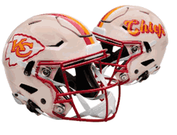 Kansas City Chiefs NFL Full Size SPEEDFLEX Authentic Speed Football Helmet RETRO