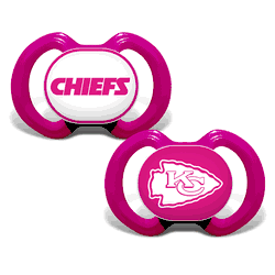 Kansas City Chiefs Pacifier 2-Pack - Pink