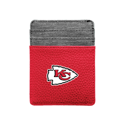 Kansas City Chiefs Pebble Front Pocket Wallet Light Red