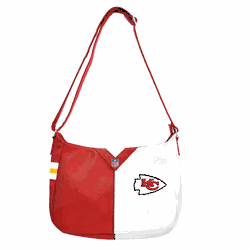 Kansas City Chiefs Pebble Split Hobo Shoulder Bag