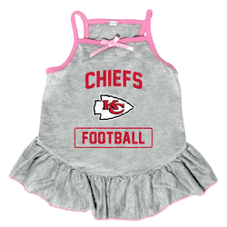 Kansas City Chiefs Pet Dress Grey Type XSmall
