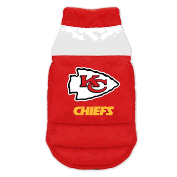 Kansas City Chiefs Pet Parka Puff Vest Large