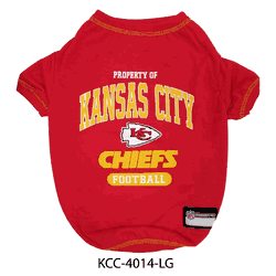 Kansas City Chiefs Pet Tee Shirt Large