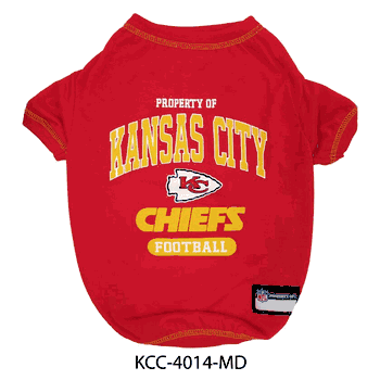 Kansas City Chiefs Pet Tee Shirt - Medium