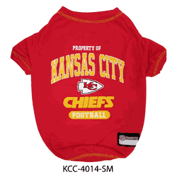 Kansas City Chiefs Pet Tee Shirt Small
