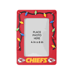 Kansas City Chiefs Picture Frame with Holiday Lights