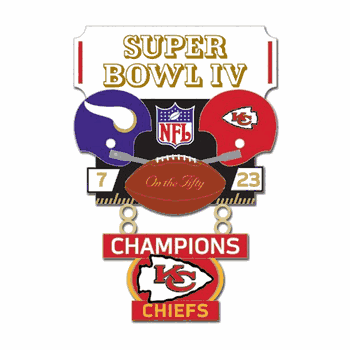 Kansas City Chiefs Pin Collector Jewelry Card Style Past Super Bowl Champs