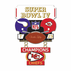 Kansas City Chiefs Pin Collector Jewelry Card Style Past Super Bowl Champs