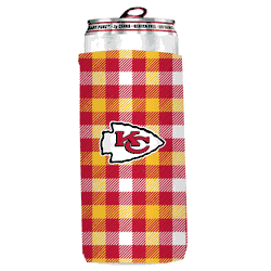 Kansas City Chiefs Plaid Insulated Slim Can Sleeve