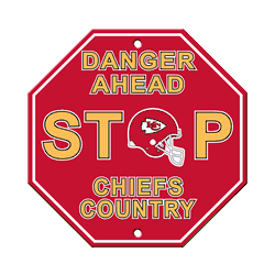Kansas City Chiefs Plastic Stop Sign