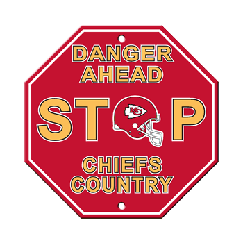 Kansas City Chiefs Plastic Stop Sign