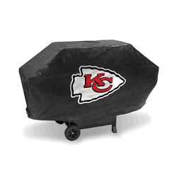 Kansas City Chiefs Red Deluxe Vinyl Grill Cover - 68" Wide/Heavy Duty/Velcro Staps