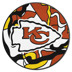 Kansas City Chiefs Roundel Rug - 27in. Diameter XFIT Design