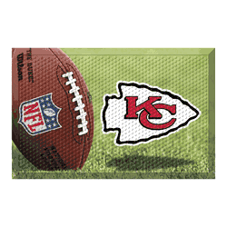 Kansas City Chiefs Rubber Scraper Door Mat