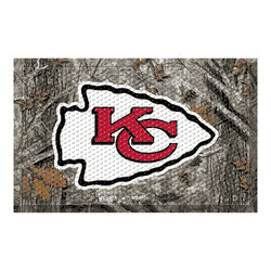 Kansas City Chiefs Rubber Scraper Door Mat Camo