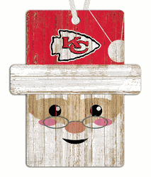 Kansas City Chiefs Santa Ornament