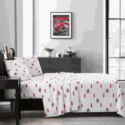 Kansas City Chiefs Scatter Bedding Sheet Set Queen