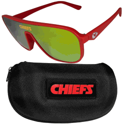 Kansas City Chiefs Shield Sunglasses with Case
