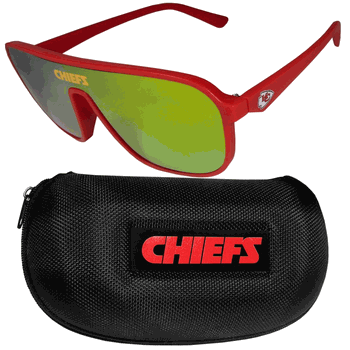 Kansas City Chiefs Shield Sunglasses with Case
