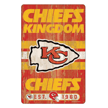 Kansas City Chiefs Sign 11x17 Wood Slogan Design