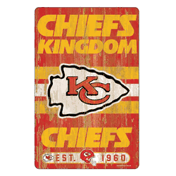 Kansas City Chiefs Sign 11x17 Wood Slogan Design