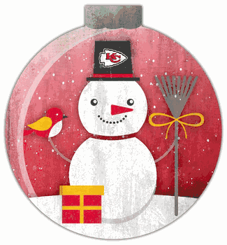 Kansas City Chiefs Snowglobe 12in Wall Art