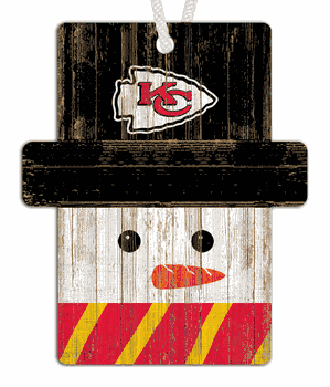 Kansas City Chiefs Snowman Ornament