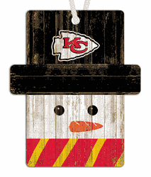 Kansas City Chiefs Snowman Ornament