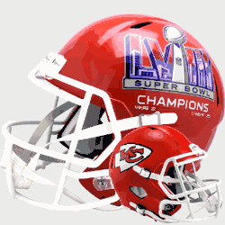 Kansas City Chiefs Speed Full Size Replica Football Helmet SUPER BOWL 58 CHAMPIONS