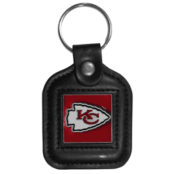 Kansas City Chiefs Square Leatherette Key Chain