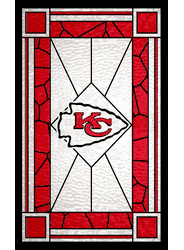 Kansas City Chiefs Stained Glass 11x19 Wood Sign