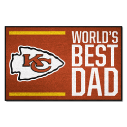 Kansas City Chiefs Starter Mat Accent Rug - 19in. x 30in. World's Best Dad Starter Mat
