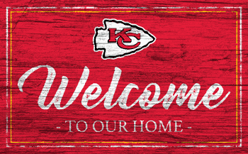Kansas City Chiefs Team Color Welcome 11x19 Sign