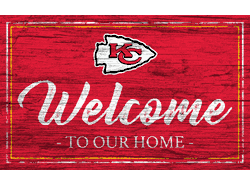 Kansas City Chiefs Team Color Welcome 11x19 Sign