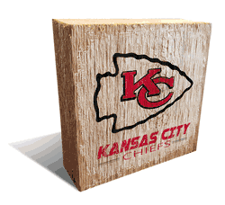Kansas City Chiefs Team Logo Block 6X6