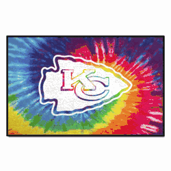 Kansas City Chiefs Tie Dye Starter Mat Accent Rug - 19in. x 30in.