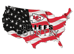 Kansas City Chiefs USA Shape Flag Cutout