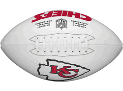 Kansas City Chiefs Wilson NFL Live Signature Autograph White Panel Football