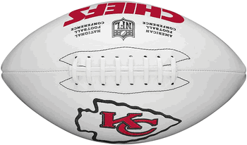 Kansas City Chiefs Wilson NFL Live Signature Autograph White Panel Football