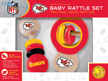 Kansas City Chiefs Wood Rattle Set