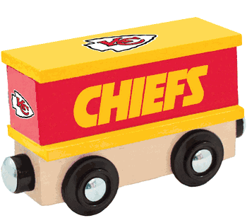 Kansas City Chiefs Wood Train Box Car