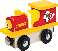 Kansas City Chiefs Wood Train Engine