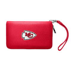 Kansas City Chiefs Zip Organizer Wallet Pebble Light Red
