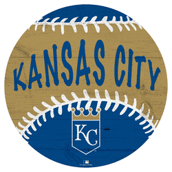 Kansas City Royals 12" Baseball Cutout Sign with City Name