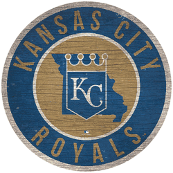 Kansas City Royals 12 in. Circle w/ State Sign