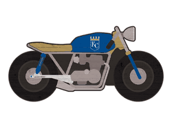 Kansas City Royals 12" Motorcycle Cutout Wood Sign