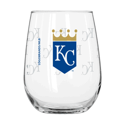 Kansas City Royals 16oz Satin Etch Glass Curved Beverage