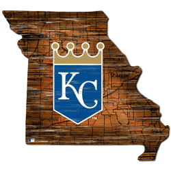 Kansas City Royals 24" Distressed State w/Logo