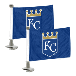 Kansas City Royals Ambassador Car Flags - 2 Pack Mini Auto Flags, 4in X 6in