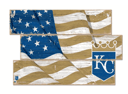 Kansas City Royals American Flag 3 Plank